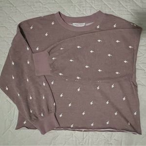 Hippie Rose Women’s, Round Neck, Purple and White Sweater, New without tags